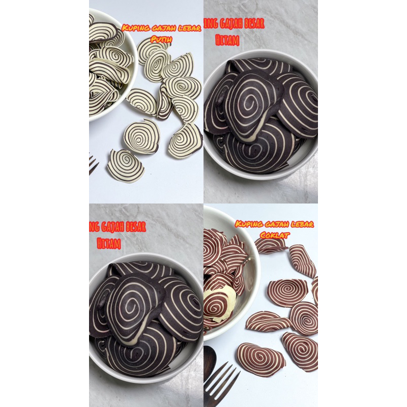 Jual Kuping Gajah Lebar Putih Hitam Coklat Gr Kg Shopee