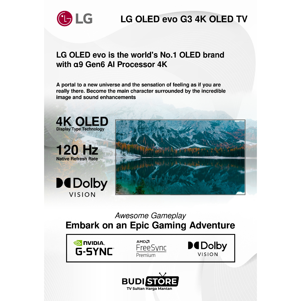 Jual [COD] LG SMART TV 77 INCH OLED EVO G3 77G3 SMART OLED TV UHD 4K ...