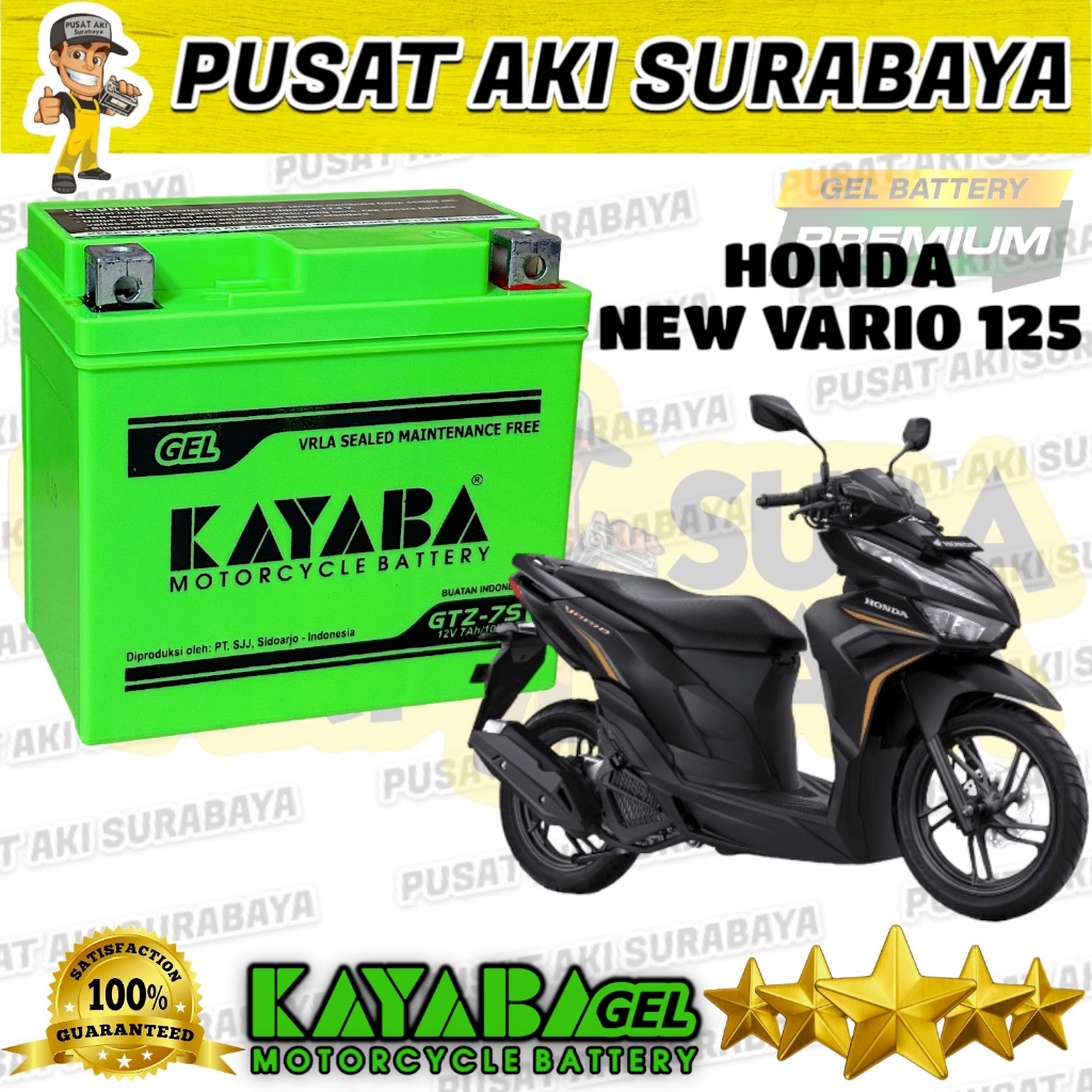 Jual PROMO KAYABA GTZ7S HIJAU 12V 7AH MOTOR VARIO 125 SATRIA FU AEROX ...