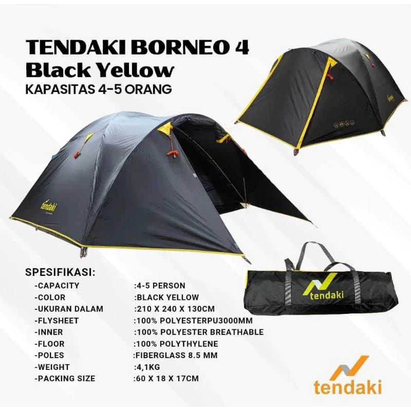 TENDA CAMPING | TENDAKI MOLUCCAS 4 PRO | TENDAKI BORNEO 4 DOUBLE LAYER | TENDAKI | GREAT OUTDOOR JAVA 4 | TENDA CAMPING 4 ORANG | TENDA CAMPING