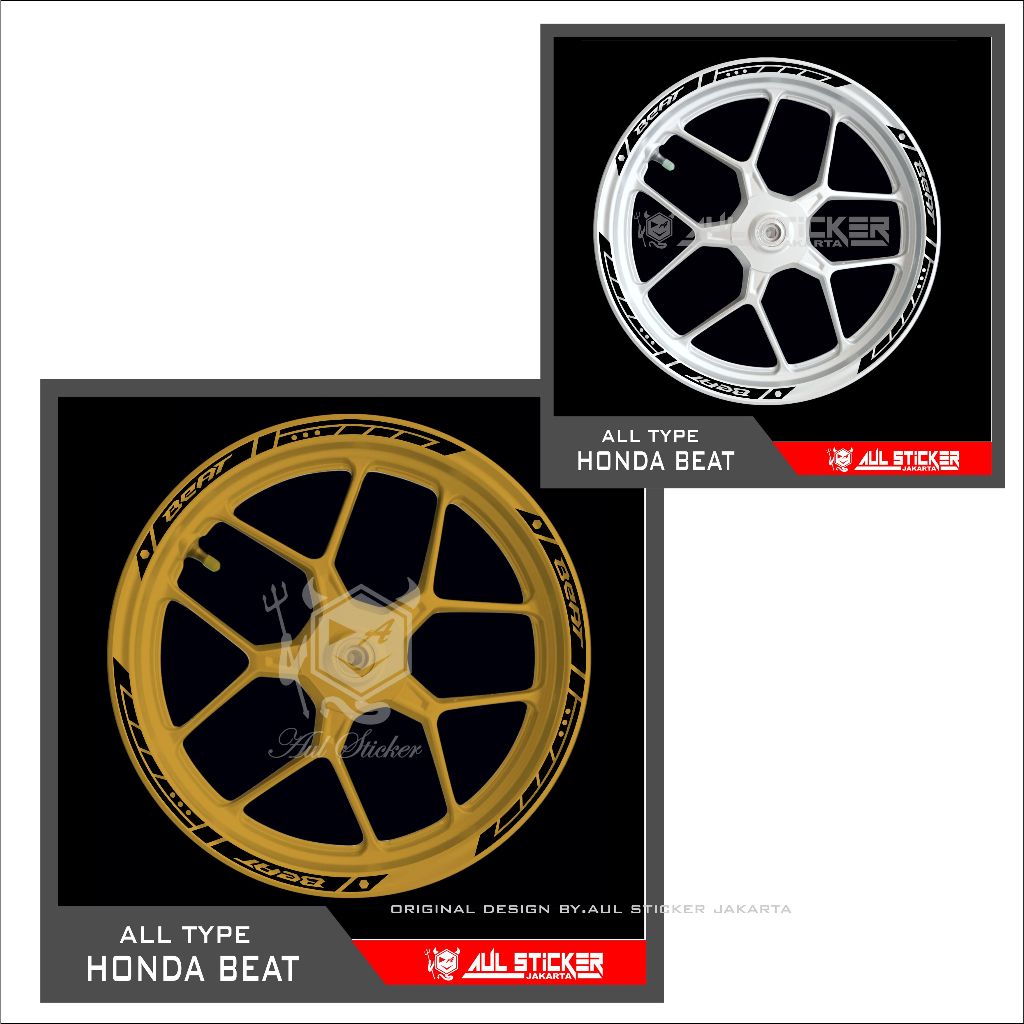 Jual STICKER VELG (NEW-024) HONDA BEAT SEMUA TIPE ( set depan belakang ...
