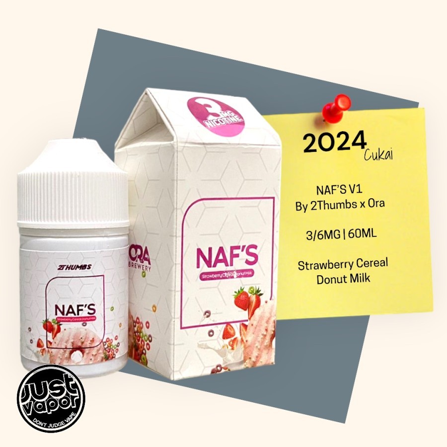 Jual NAFS V1 STRAWBERRY CEREAL DONUT MILK 60ML 3MG 6MG BY ORA BREW NAF ...