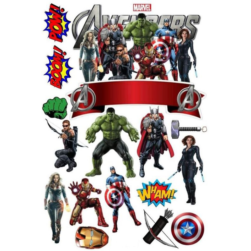 Jual Cetak Topper Avengers, Topper Kue Ultah Murah | Shopee Indonesia