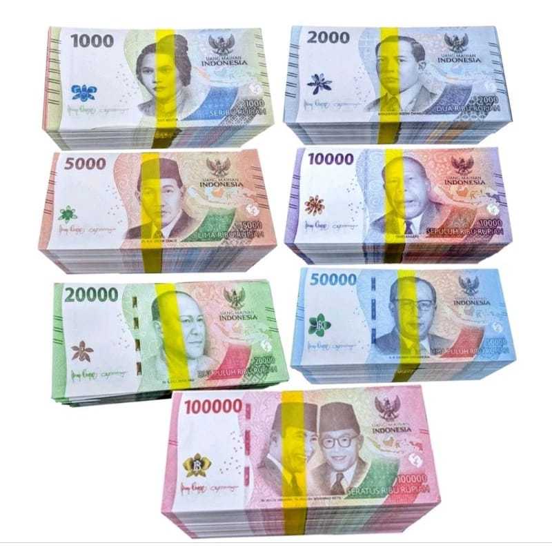 Jual Mainan Uang Uangan 1 Ikat/1000 Lembar Duit duitan Kertas Gambar