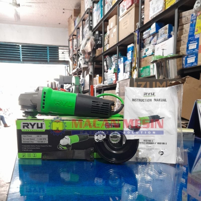 Jual MESIN GERINDA TANGAN RYU RSG100-3 580 WATT | Shopee Indonesia