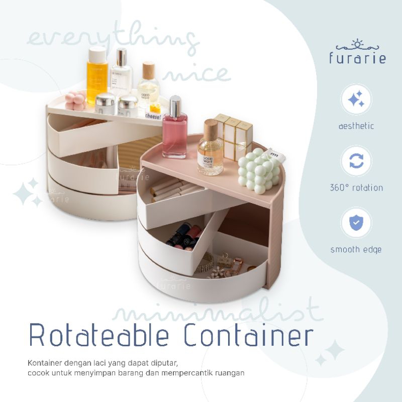 Jual FURARIE Rotateable Container | Tempat Penyimpanan Mini Aesthetic ...