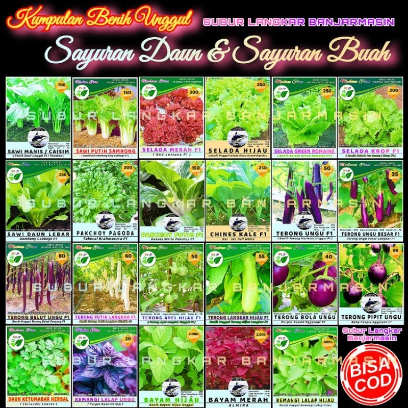 KUMPULAN BENIH SAYURAN DAUN & BUAH UNGGUL F1