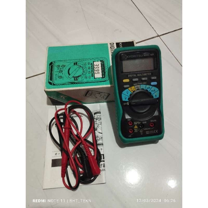 Jual KYORITSU 1009 DIGITAL MULTIMETER MULTITESTER AVOMETER Shopee