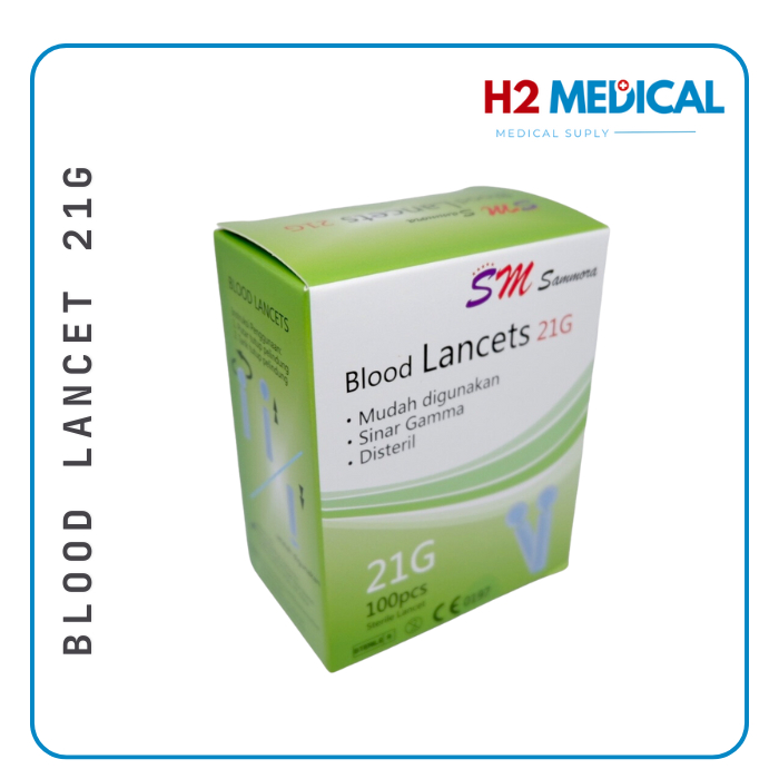 Jual SAMMORA Blood Lancet Jarum Bekam 21G isi 100 pcs Steril | Shopee ...