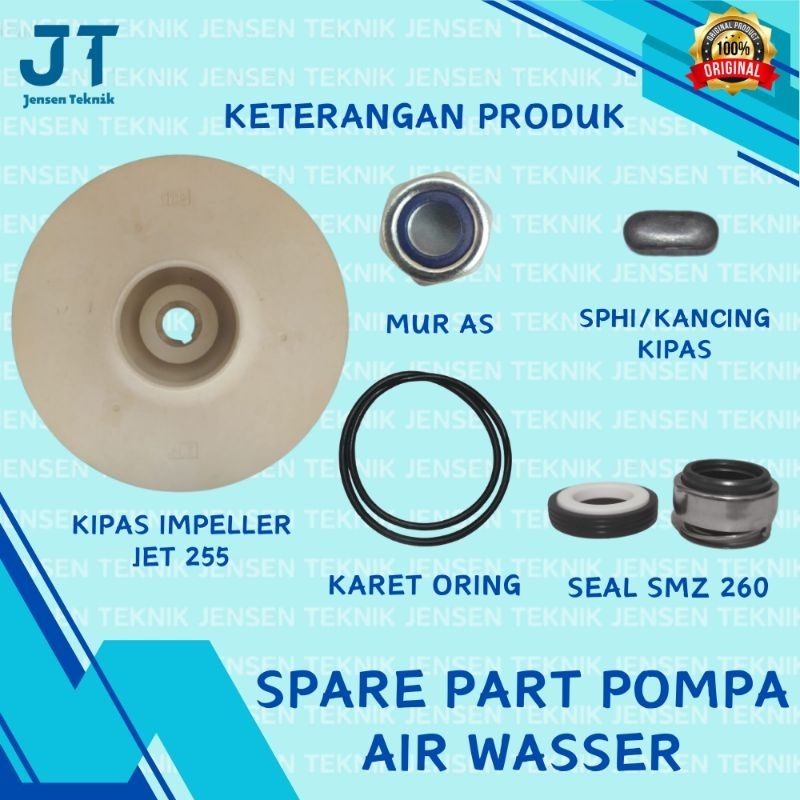 Jual Spar Part Pompa Air Wasser Jet 255 Komplit | Shopee Indonesia