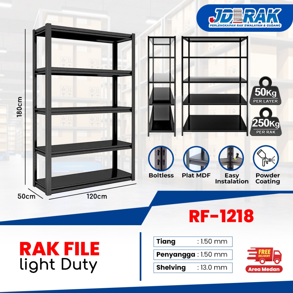 Jual RAK FILE 5 TINGKAT | RAK SUSUN | RAK BESI SERBAGUNA 5 TINGKAT RF ...