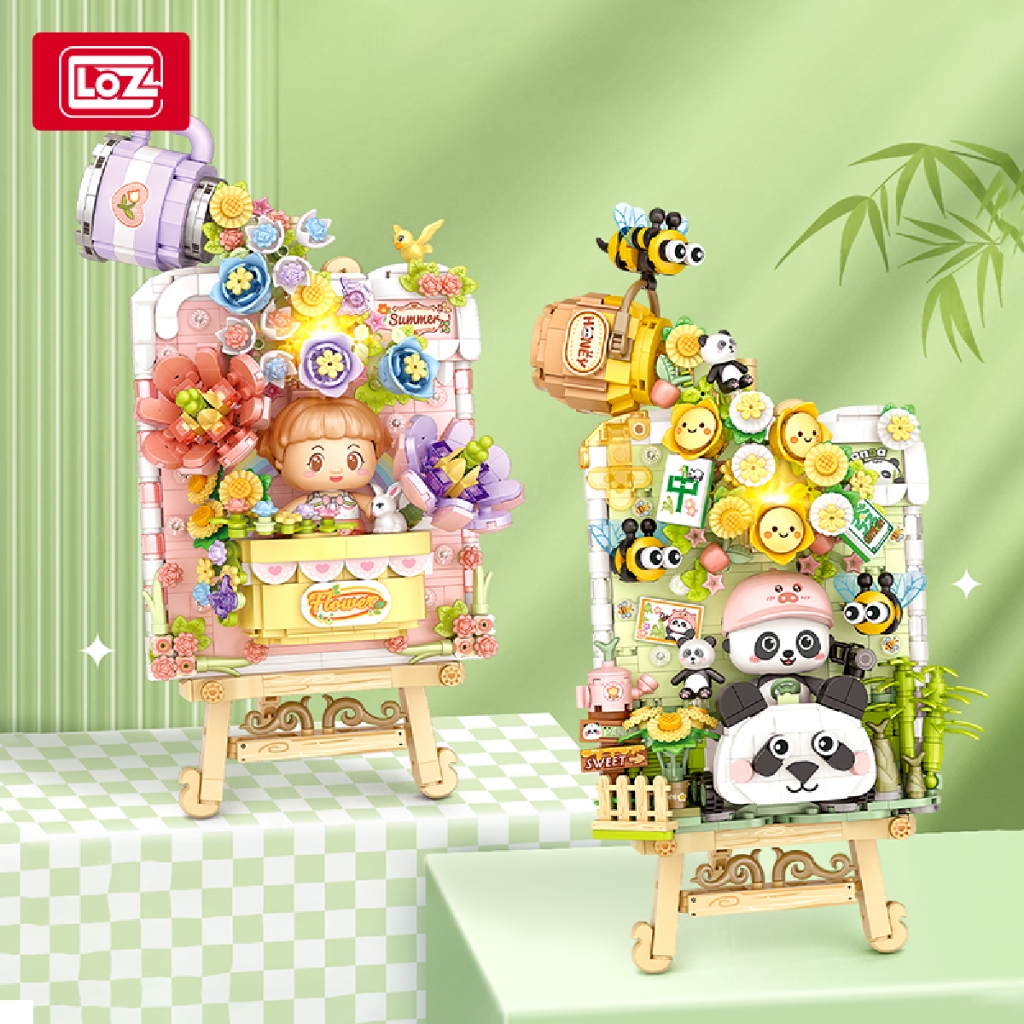 Jual Block City - LOZ Block Spring Flower Painting Puzzle Block Brick ...