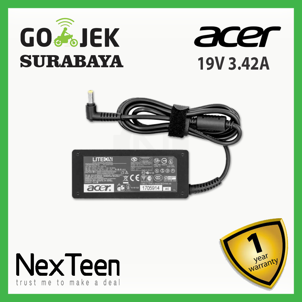 Chargeur Secteur Compatible Pour PC Portable ACER ASPIRE 4710Z - 19V 3.42A 65W - Neuf - IFINGER