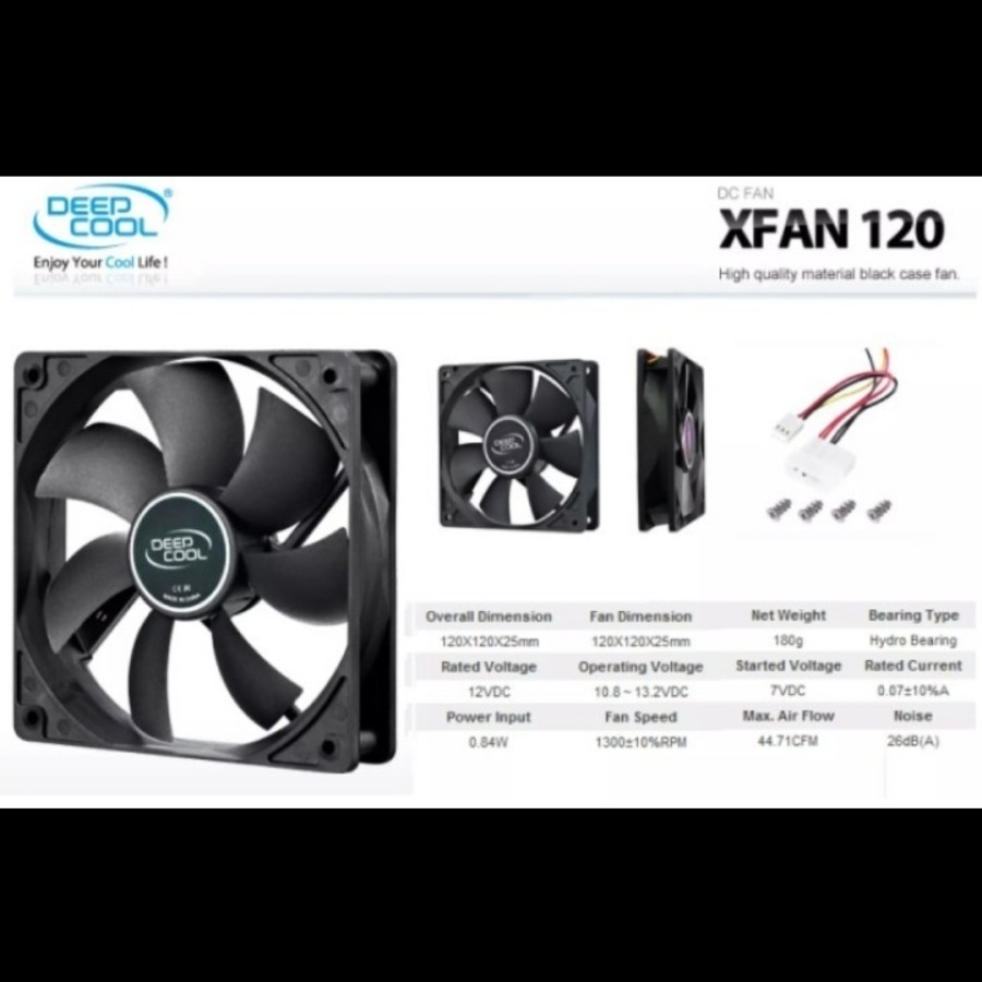 Jual DeepCool XFan 120 12Cm Deep Cool Cooling Fan Casing CPU 12Cm ...