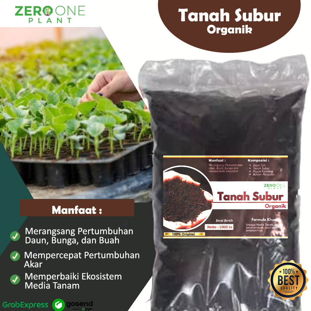 Media Tanam Tanah Subur Organik Pupuk Siap Pakai Tanah Lembang Untuk Semai Pot Tanaman Sayur Cabe Bawang Buah Buahan