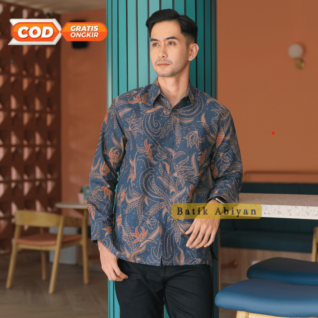 Jual Baju Kemeja Batik Pria Full Furing Atasan Batik Solo Cowok Premium ...