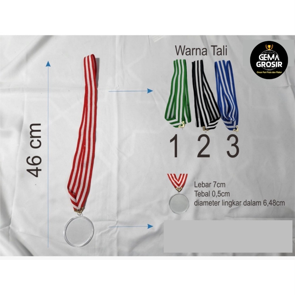 Jual Medali Insert Paper / Medali Akrilik 7CM | Shopee Indonesia