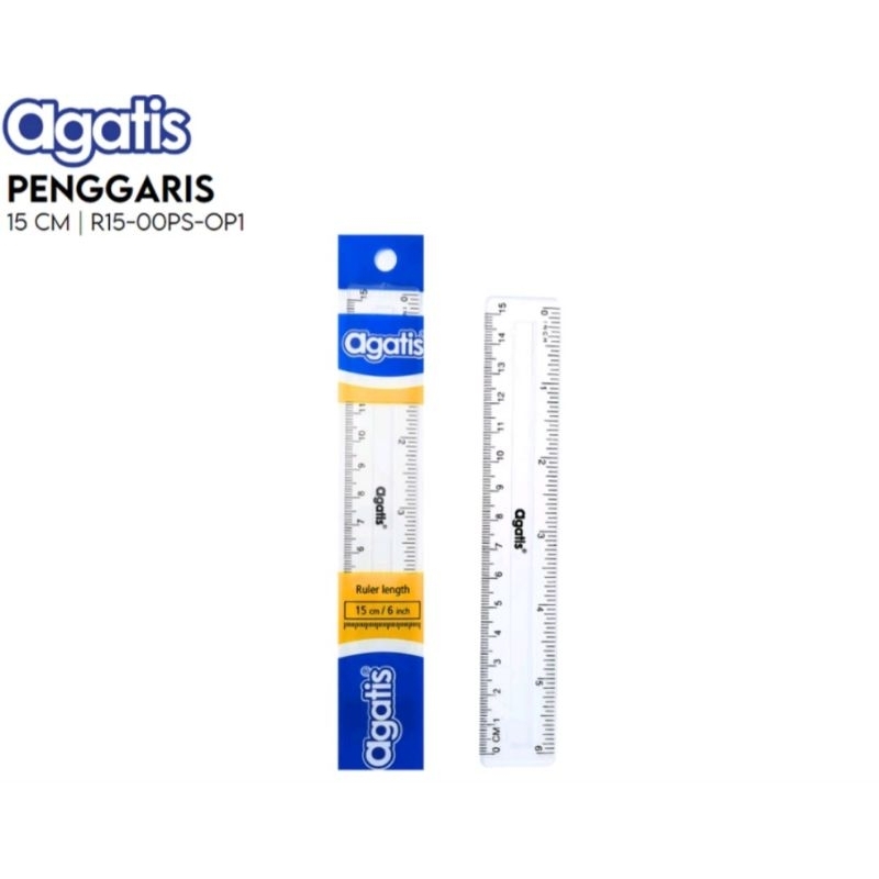 Jual penggaris | Garisan Agatis 15cm Mika Bening (1 Pcs) | Shopee Indonesia