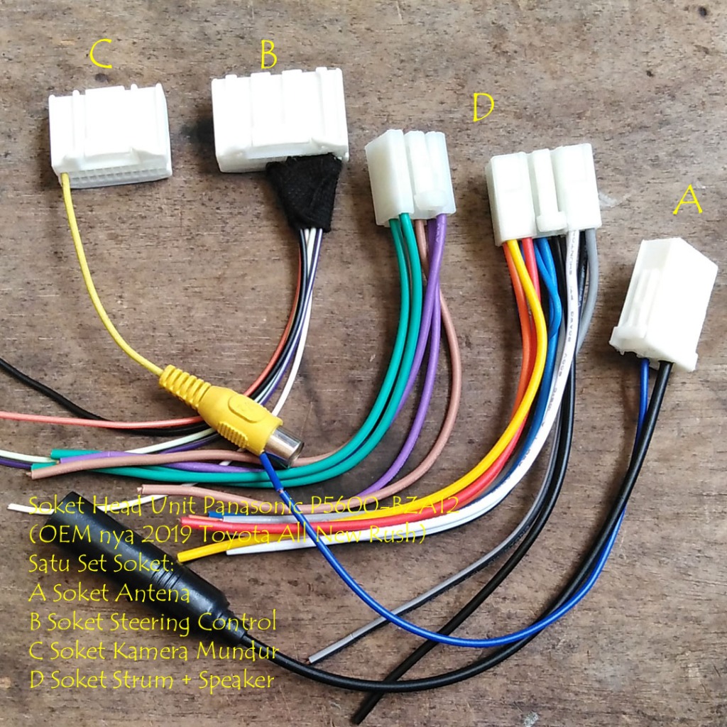 Jual Satu Set Soket untuk Head Unit OEM Toyota All New Rush 2019 ...