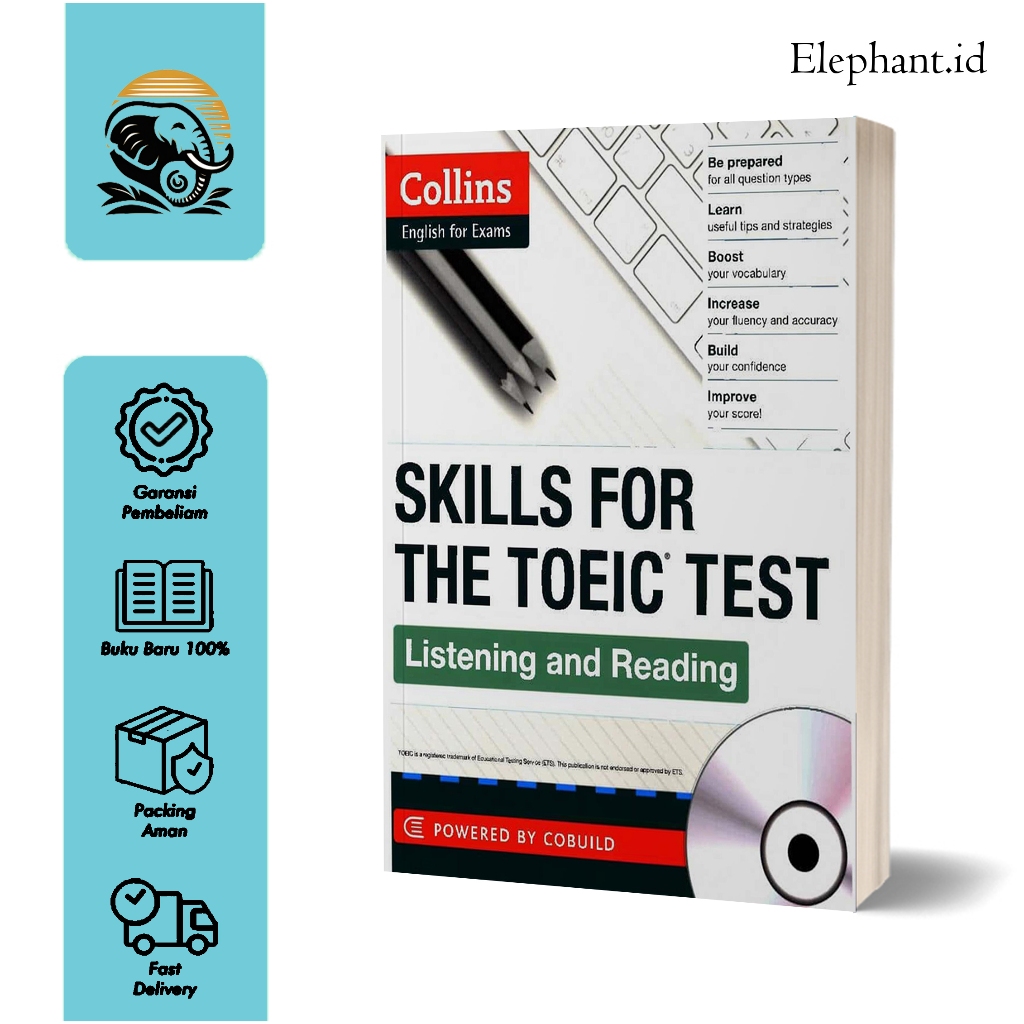 Jual Collins skills for the TOEIC Test, Listening and Reading (English ...