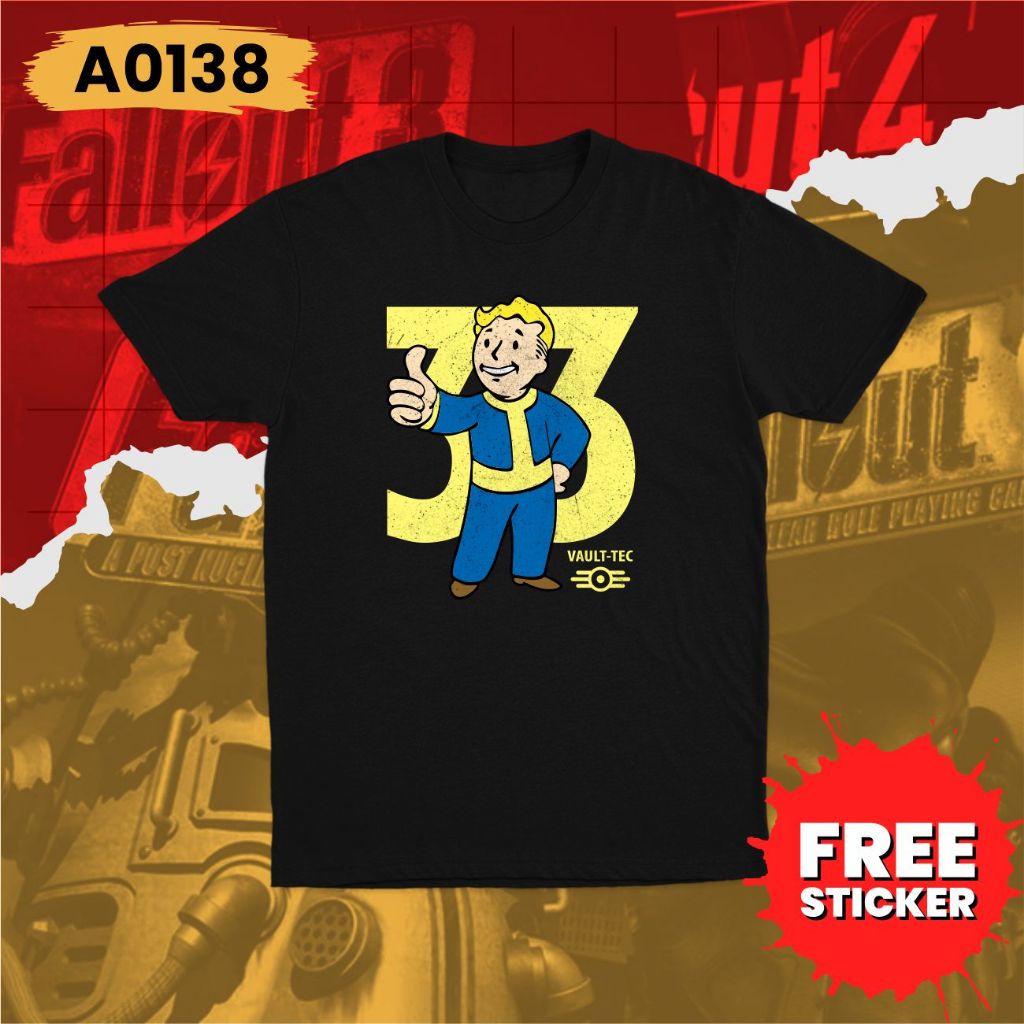 Jual Kaos Game Fallout Vault Boy 33 Vault Tec A0138 | Shopee Indonesia