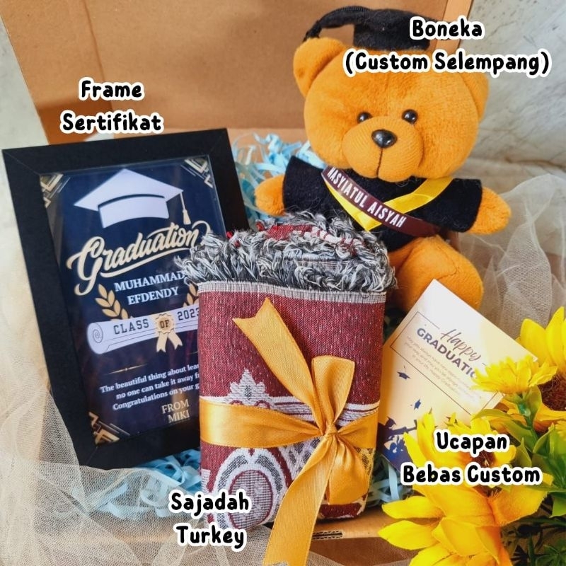 Jual Kado Wisuda Cowok Sertifikat Graduation Gift / Buket Wisuda Cowok ...
