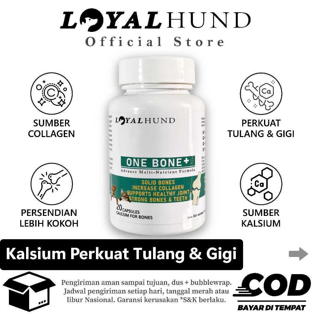 Jual One Bone+ Kalsium + Collagen Anjing Kucing Anti Osteoporosis dan ...