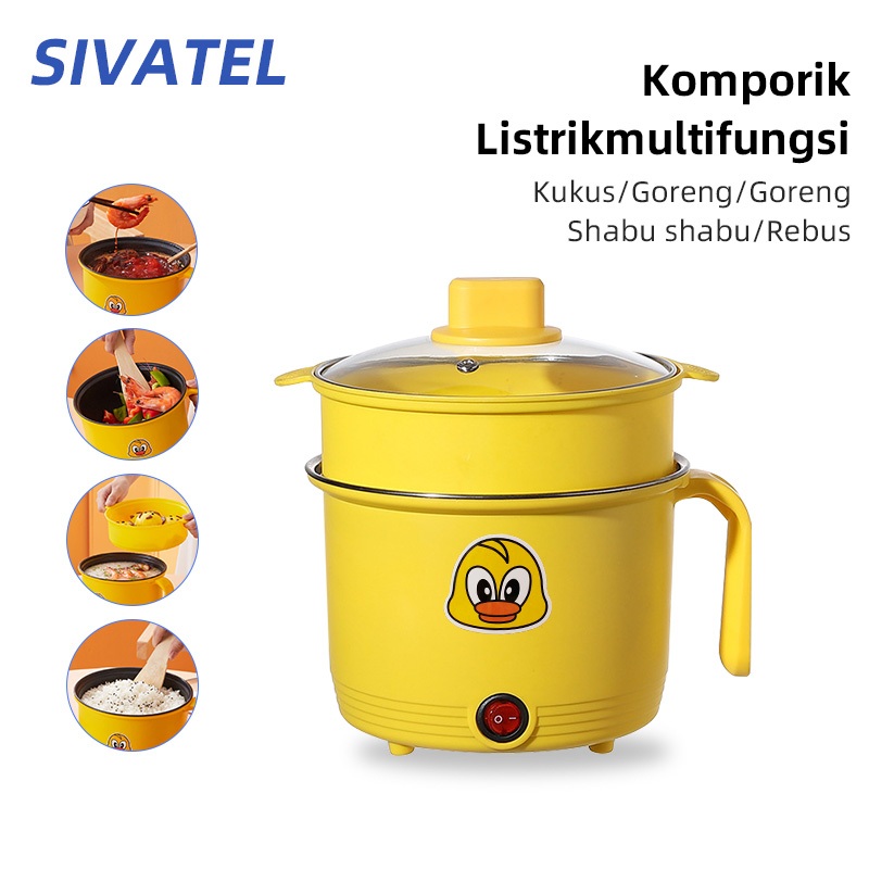 Jual Panci Listrik（1.8L） Serbaguna Bebek Kuning Elektrik Cooker ...
