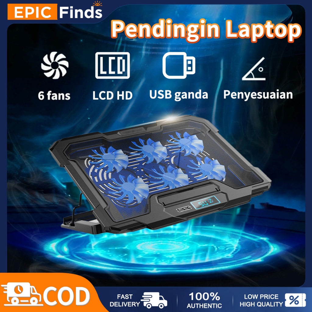 Jual ⭐Garansi 1 tahun ⭐ Epic Finds Cooling Pad Laptop Gaming 6 Fan ...