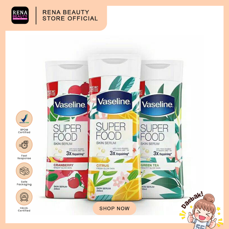 Jual VASELINE SUPERFOOD SKIN SERUM 200ML | Shopee Indonesia