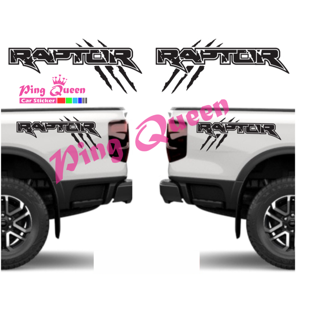 Jual STICKER CUTTING STICKER MOBIL RAPTOR STICKER BODY BELAKANG MOBIL ...
