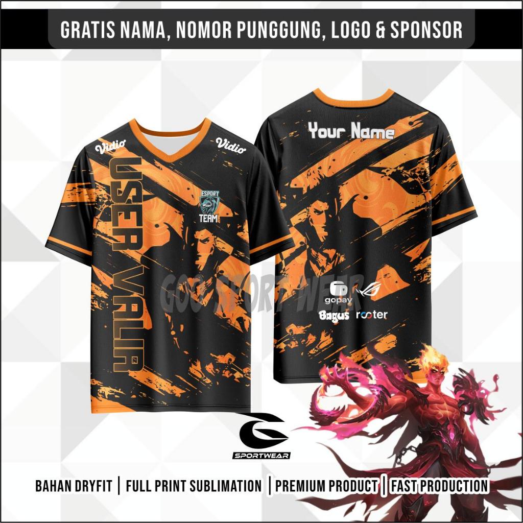 Jual Jersey Kaos Baju Gaming Esport Mobile Legends Valir CUSTOM Terbaru ...