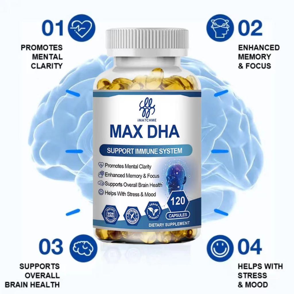 Jual iMATCHME MAX DHA Omega3 Capsules Supports Brain Health and ...