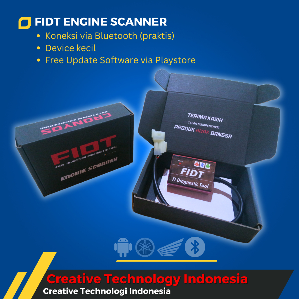 Jual FIDT Scanner Motor Injeksi OBD 1 Android | Shopee Indonesia
