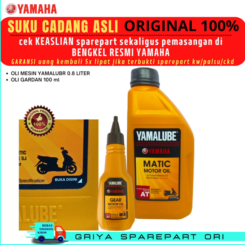 Jual Oli Yamalube Matic Original Asli Yamaha Paket Oli Gardan Yamalube