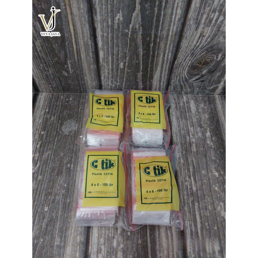Jual Plastik klip ctik 1 pack isi 100 lembar ukuran 4cm x 6cm/ 5cm x ...