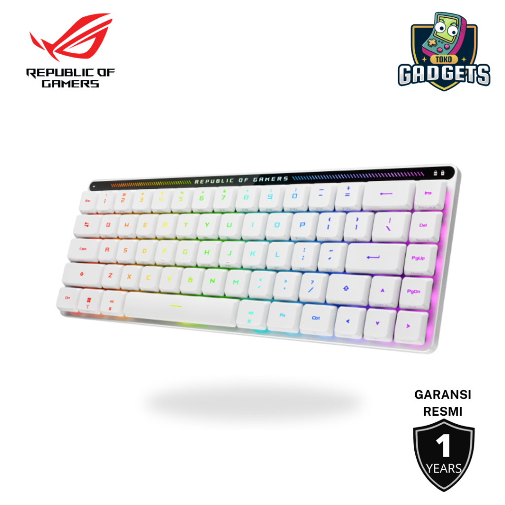 Jual Asus ROG Falchion LP - White - 65% Compact Wireless RX Red Low ...