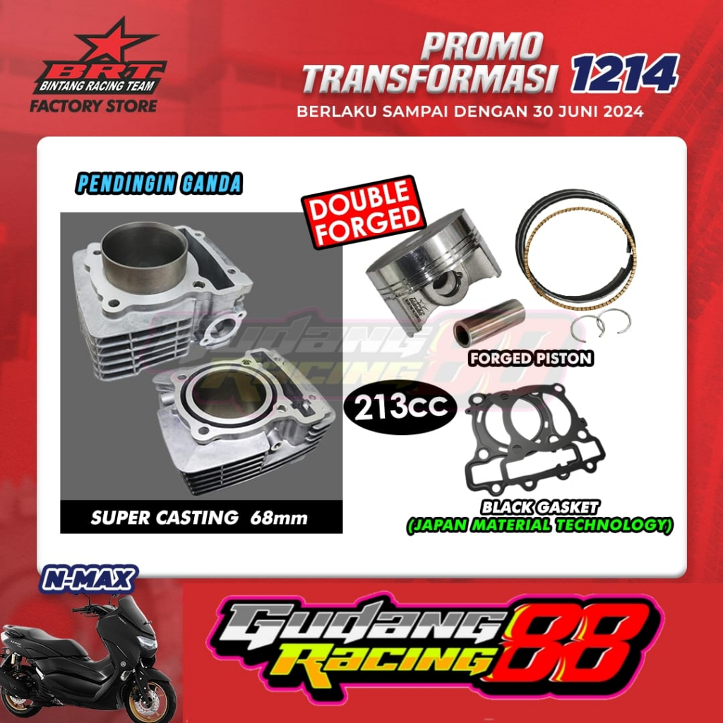 Jual Blok Cast Iron Brt Nmax All New Nmax Aerox Bore Up Double Cooler