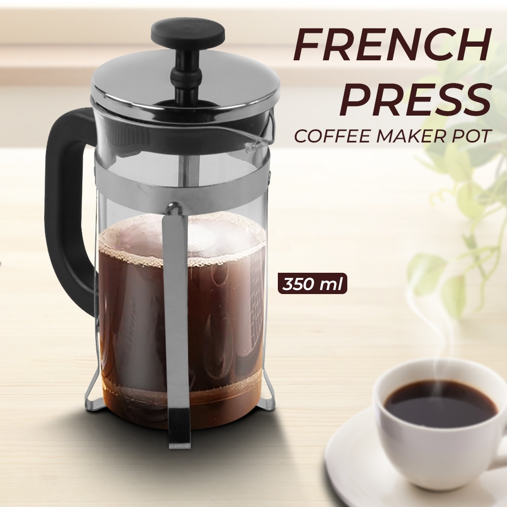 Jual french press coffee tea maker pot 350 - 600ml /glass kettle french ...