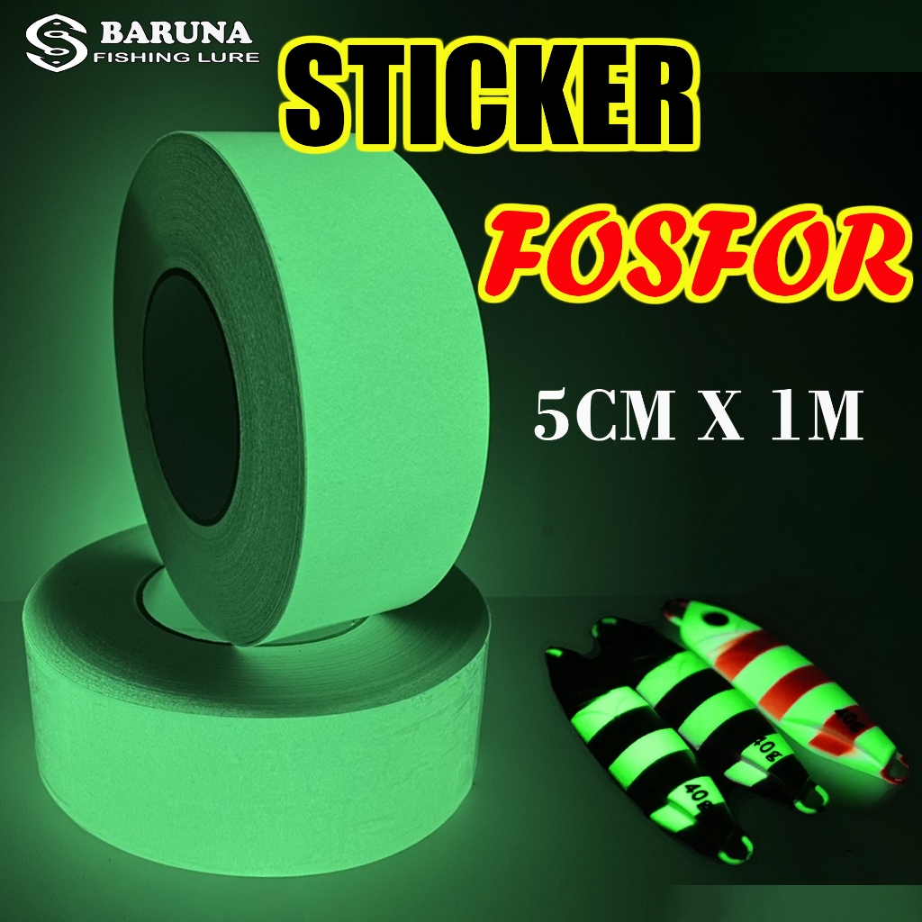 Jual STICKER FOSFOR 5cmx1m Glow In The Dark GID Untuk Metal Jig - Egi ...