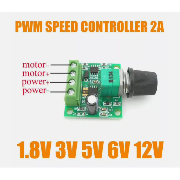Jual PWM 2A 30W Motor Speed Controller Dimmer DC Controller LED Kipas ...