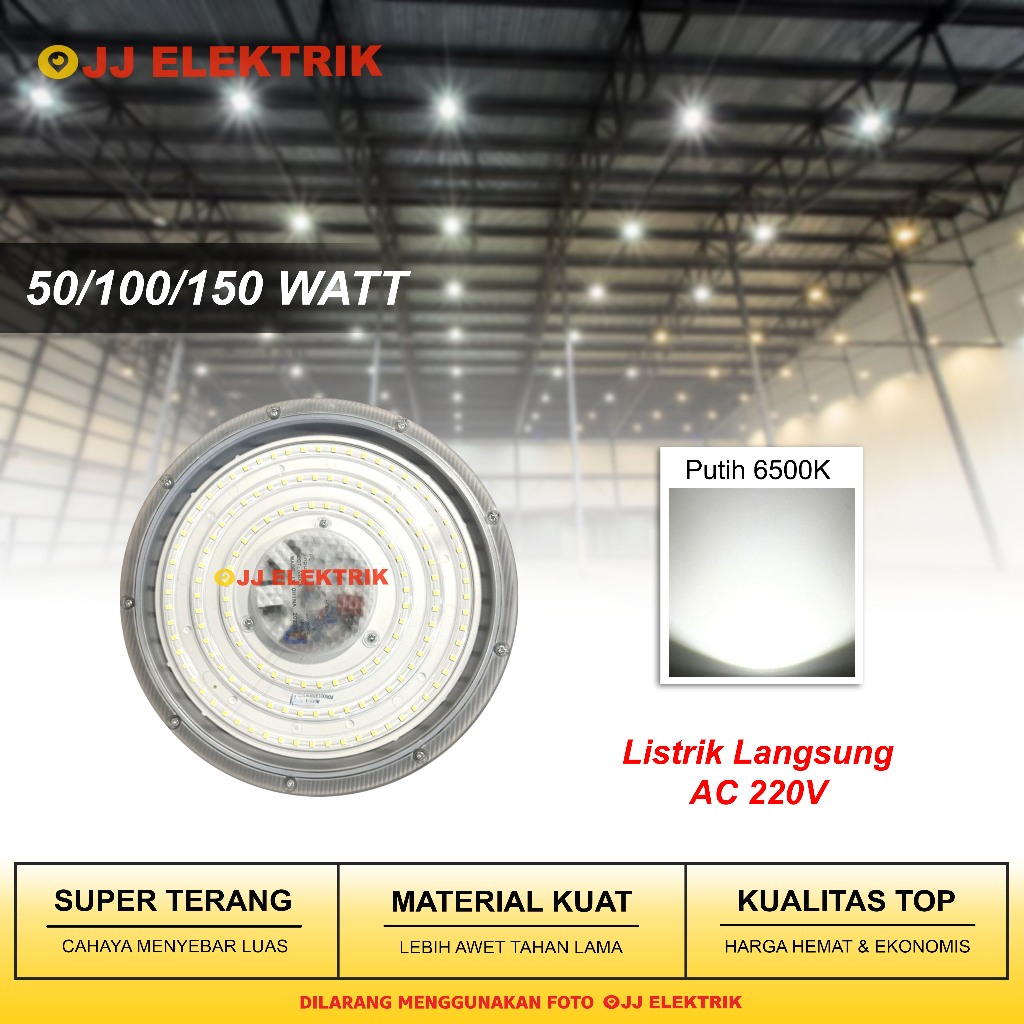 Jual Lampu High Bay Led 50/100/150W Highbay Gudang Industri 50W 100W ...