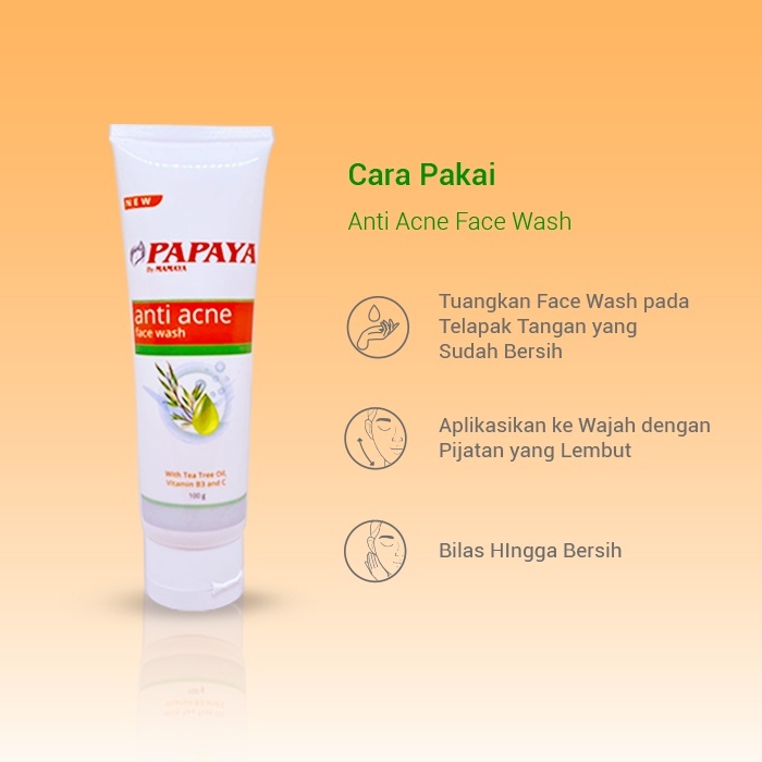 Jual AS Mamaya Papaya Anti Acne Face Wash Pepaya Sabun Paya Perwatan ...