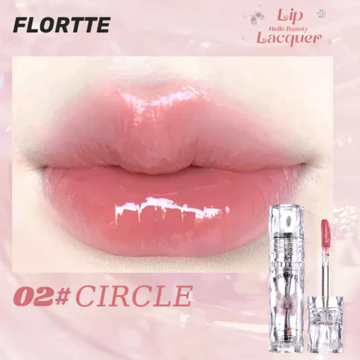 READY Flortte Lip Lacquer Hello Beauty Lip Gloss Glossy Lembab Tahan Lama Tidak Transfer