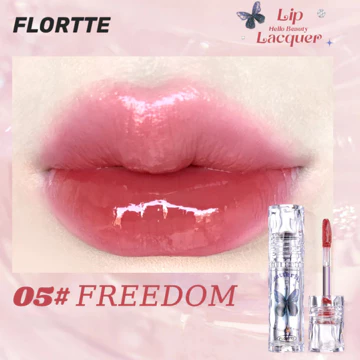 READY Flortte Lip Lacquer Hello Beauty Lip Gloss Glossy Lembab Tahan Lama Tidak Transfer