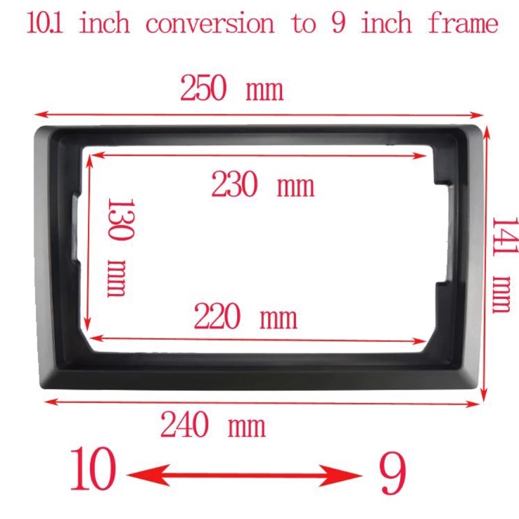 Jual KODE U4F frame universal android adapter Converter Headunit 1 inch ...