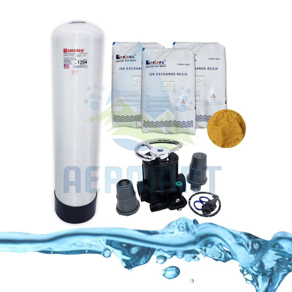 Jual Paket Filter Air Zat Kapur Tabung FRP 1354 + 3 Sak Resin Softener