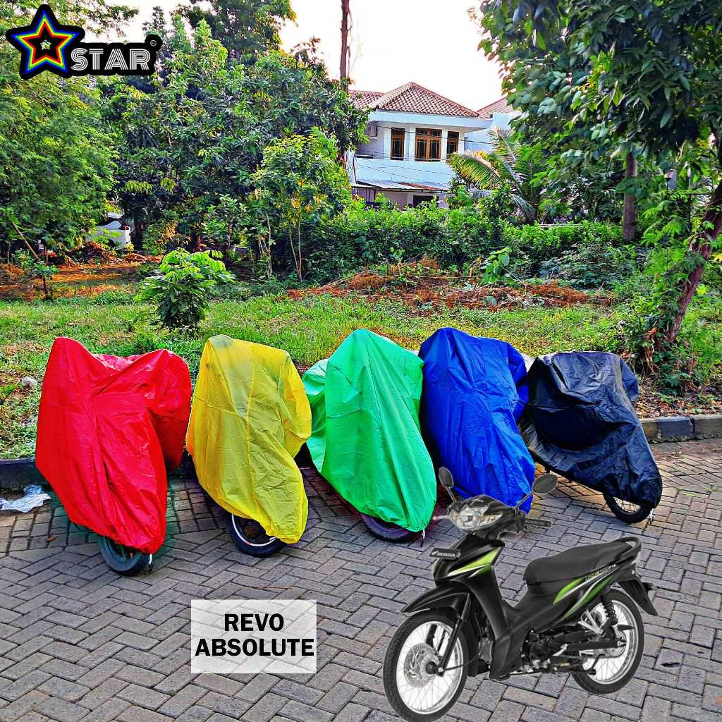 Jual Sarung Motor REVO ABSOLUTE Warna Polos Cover Motor Merah Kuning ...