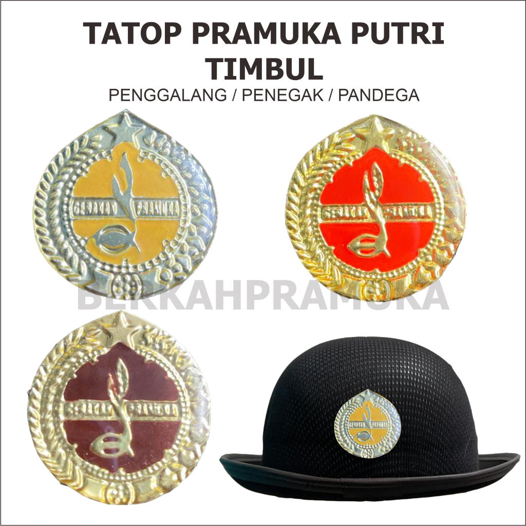 Jual Tatop / emblem topi pramuka putri timbul tanda topi penggalang ...
