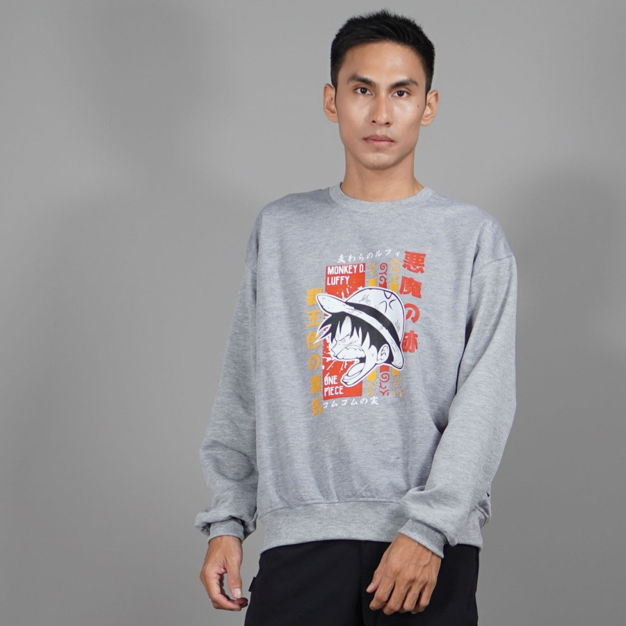 Jual Okechuku POWER Crewneck Pullover Sweater Pria Sweater Anime - Main Image